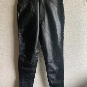 Genuine Black Leather Pants